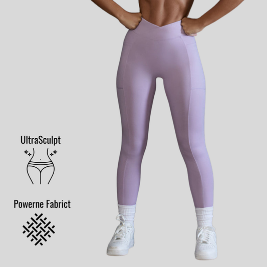 High Waisted Tummy Control Side Pocket Shaping Training UltraSculpt Leggings