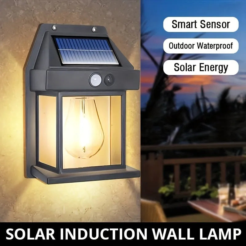 🎁49 % DE DESCUENTO en Navidad⏳ Lámpara de pared solar de tungsteno