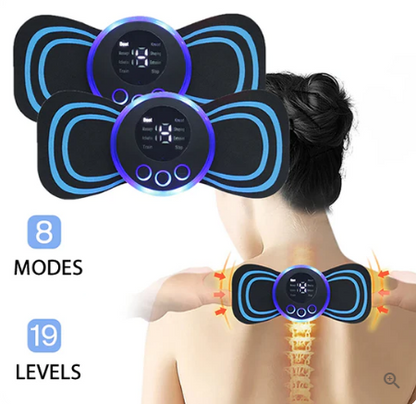 Portable Massager with 8 Modes and LCD Screen - Mini Muscle Stimulator for Pain Relief