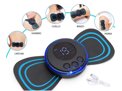 Portable Massager with 8 Modes and LCD Screen - Mini Muscle Stimulator for Pain Relief