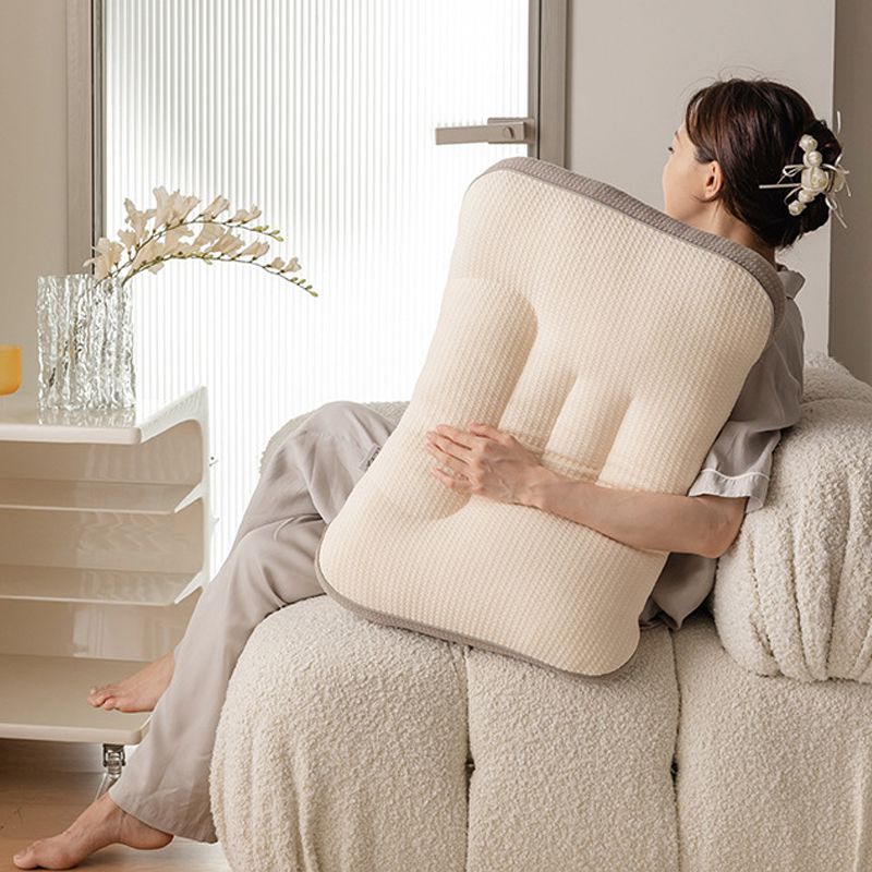 Knitted Cotton Neck-support Sleeping Pillow