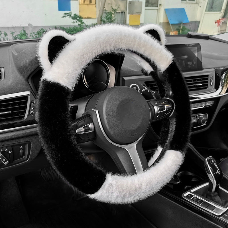 🎁Christmas sale - 49% off🎅Universal Non-slip Soft Cute Cat Ears Plush Steering Wheel Cover