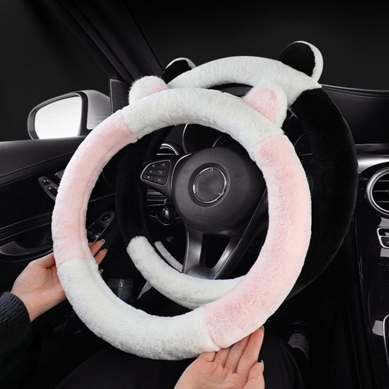 🎁Christmas sale - 49% off🎅Universal Non-slip Soft Cute Cat Ears Plush Steering Wheel Cover